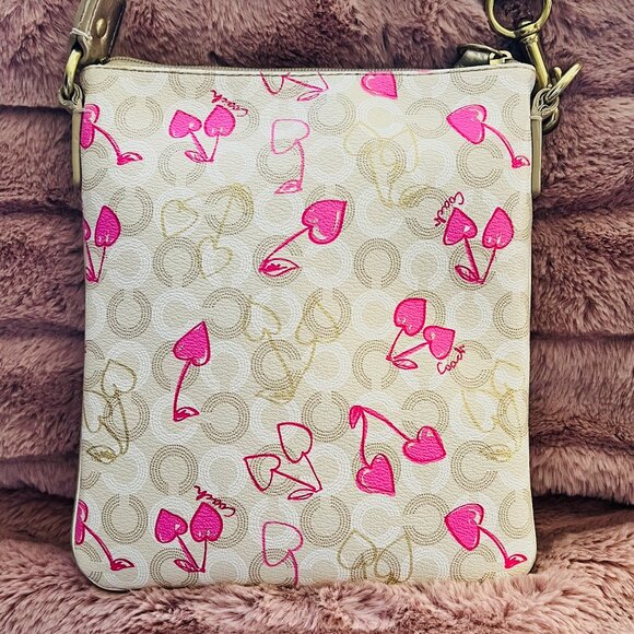 COACH Cherry Heart Crossbody w/Guitar Strap - Picture 4 of 7